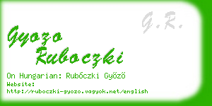 gyozo ruboczki business card