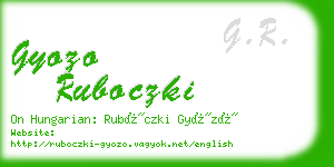 gyozo ruboczki business card